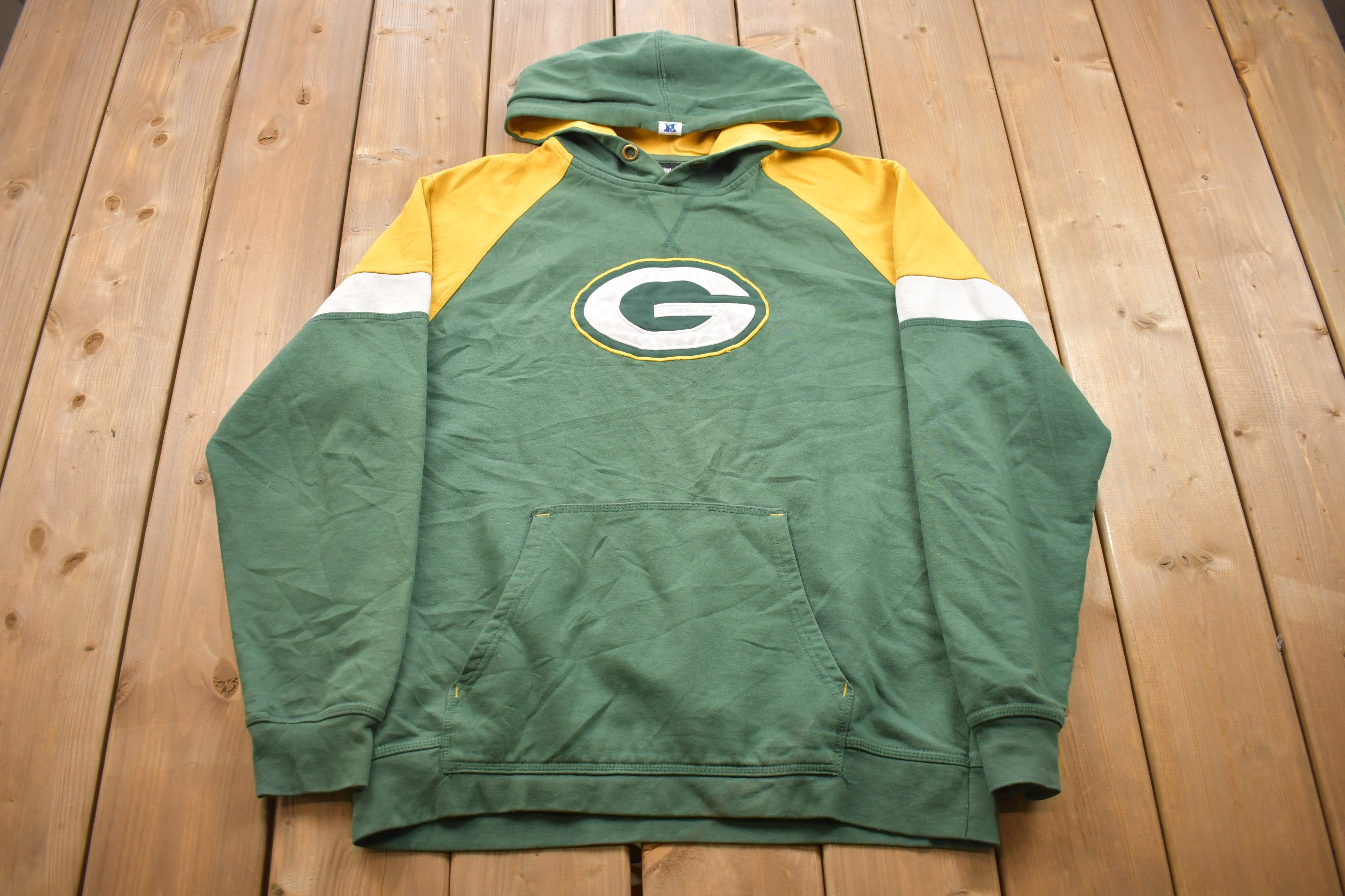 Green Bay Packers NFL 3rd Down Yellow Oversized Pullover Hoodie