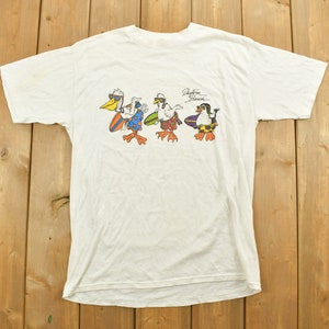 Vintage 1990s Daytona Beach Surfing Chickens Funny Graphic T-Shirt / Streetwear / Retro / Single Stitch / Made In USA / 90s Graphic Tee