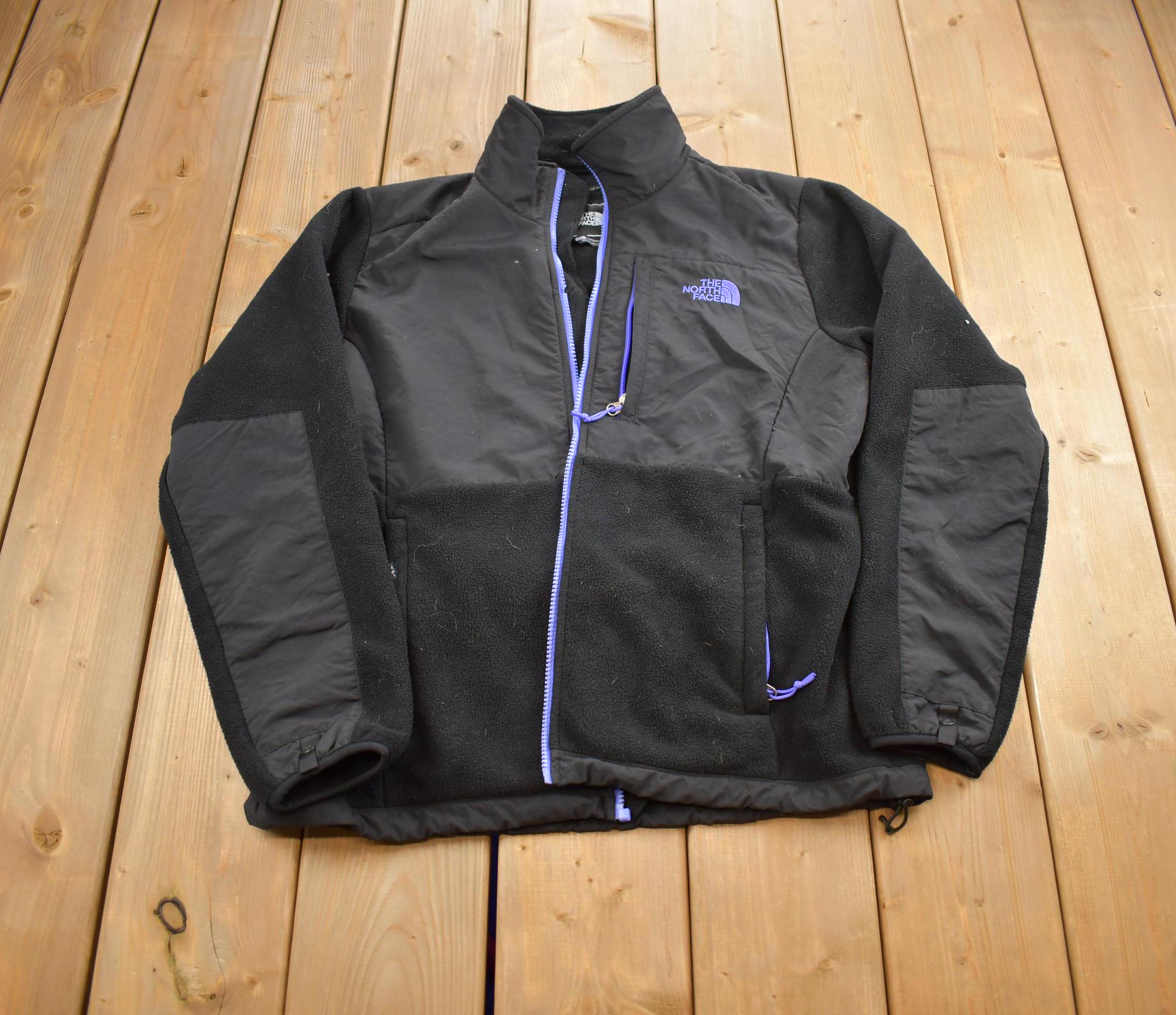Vintage 1990s The North Face Denali Fleece bestickte Jacke Gr. L 