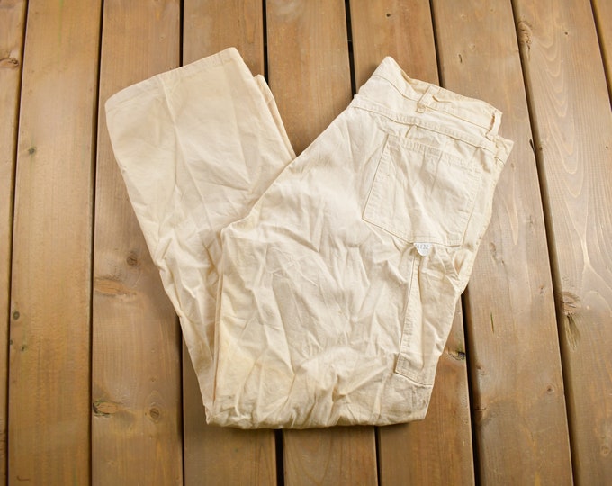 UNION LINE Denim Painter Pants, Made in USA, Men's, Size W35 cotton blue type Vintage Second Hand