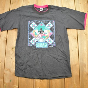 Vintage 1990s Gopher Sport Layered Single Stitch T-Shirt / Abstract Cartoon Art Pattern Graphic / Made In USA 90s Streetwear / Teddy Bear