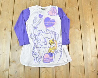 Vintage 1990s Space Jam Babs Bunny T Shirt / Vintage Warner Brothers Shirt / Warner Bros Cartoon Sweater / Made In USA
