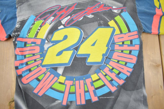 Vintage 1996 Jeff Gordon All Over Print NASCAR Ra… - image 4