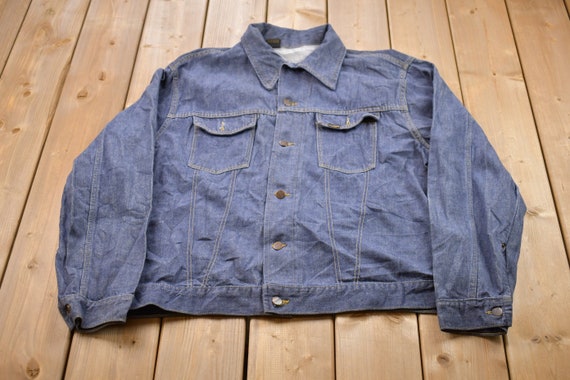 Vintage 1980s Sears Roebucks Denim Jean Jacket / … - image 1