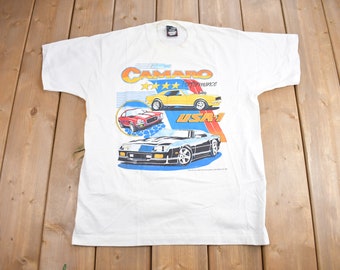 Vintage 1987 Chevrolet Camaro Graphic T-Shirt / Single Stitch / Chevy / 80s Streetwear / Made In Canada / Classic Cars