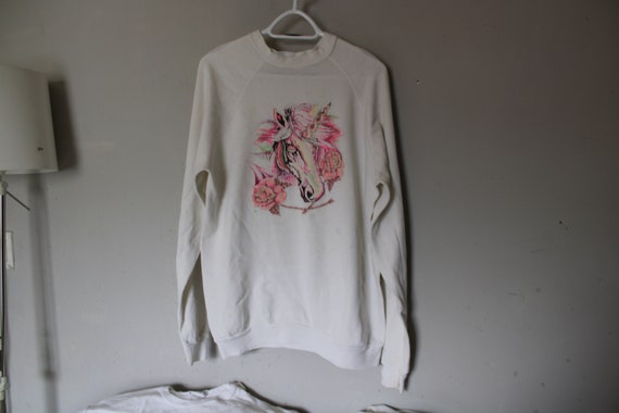 Flower Sweater / Floral Horse Graphic Art Print Sw
