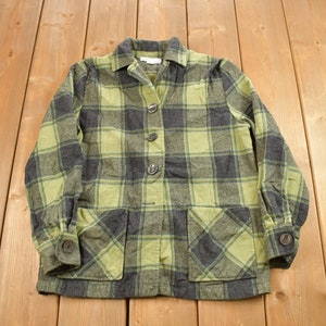 Vintage 1990s Pendleton Heritage Plaid Button Up Shirt / 100% Virgin Wool / Outdoorsman / Casual Wear / Made In USA / Flannel