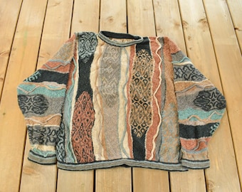 Vintage 1990s Authentic COOGI 3D Mosaic Multi Color Textured Vintage 1990s Authentic COOGI 3D Mosaic Multi Color Textured
