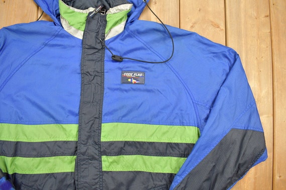 Vintage Point Zero Code Red Windbreaker Jacket / … - image 3
