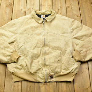 Vintage 90&#39;s Carhartt Jacket / Workwear / Streetwear / Made In USA / 90s /Detroit Jacket / Distressed Carhartt / Union Made