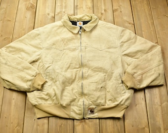 Vintage 90's Carhartt Jacket / Workwear / Streetwear / Made In USA / 90s /Detroit Jacket / Distressed Carhartt / Union Made