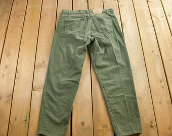 Vintage 1990s Levi's 550 Green Denim Size 38x30