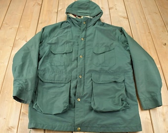 Vintage 1990s Woolrich Plaid Lined Jacket / Vintage Woolrich / Plaid Lined / Tactical Jacket / Made In USA / Size L