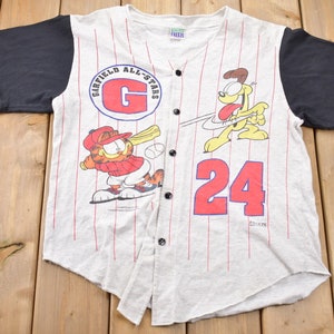 ヴィンテージ 1990年代 ガーフィールド オールスター ベースボール ジャージ グラフィック Tシャツ / 90年代 グラフィック Tシャツ / TV プロモーション Tシャツ / ヴィンテージ ガーフィールド / 90年代 ベースボール