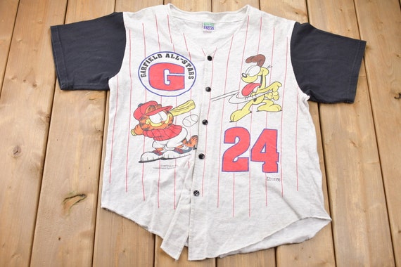 Vintage 1990s Garfield All Stars Baseball Jersey … - image 1