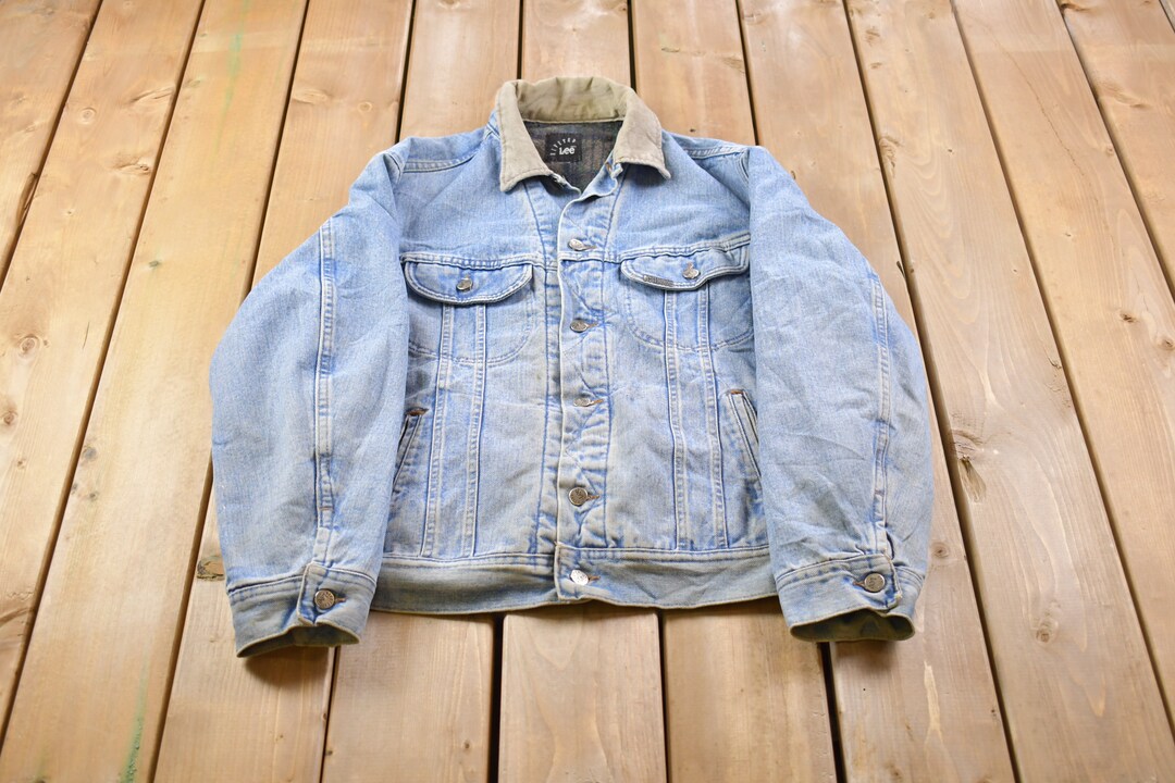 Vintage 1980s Lee Riveted Blanket Lined Jean Jacket / Vintage Denim ...