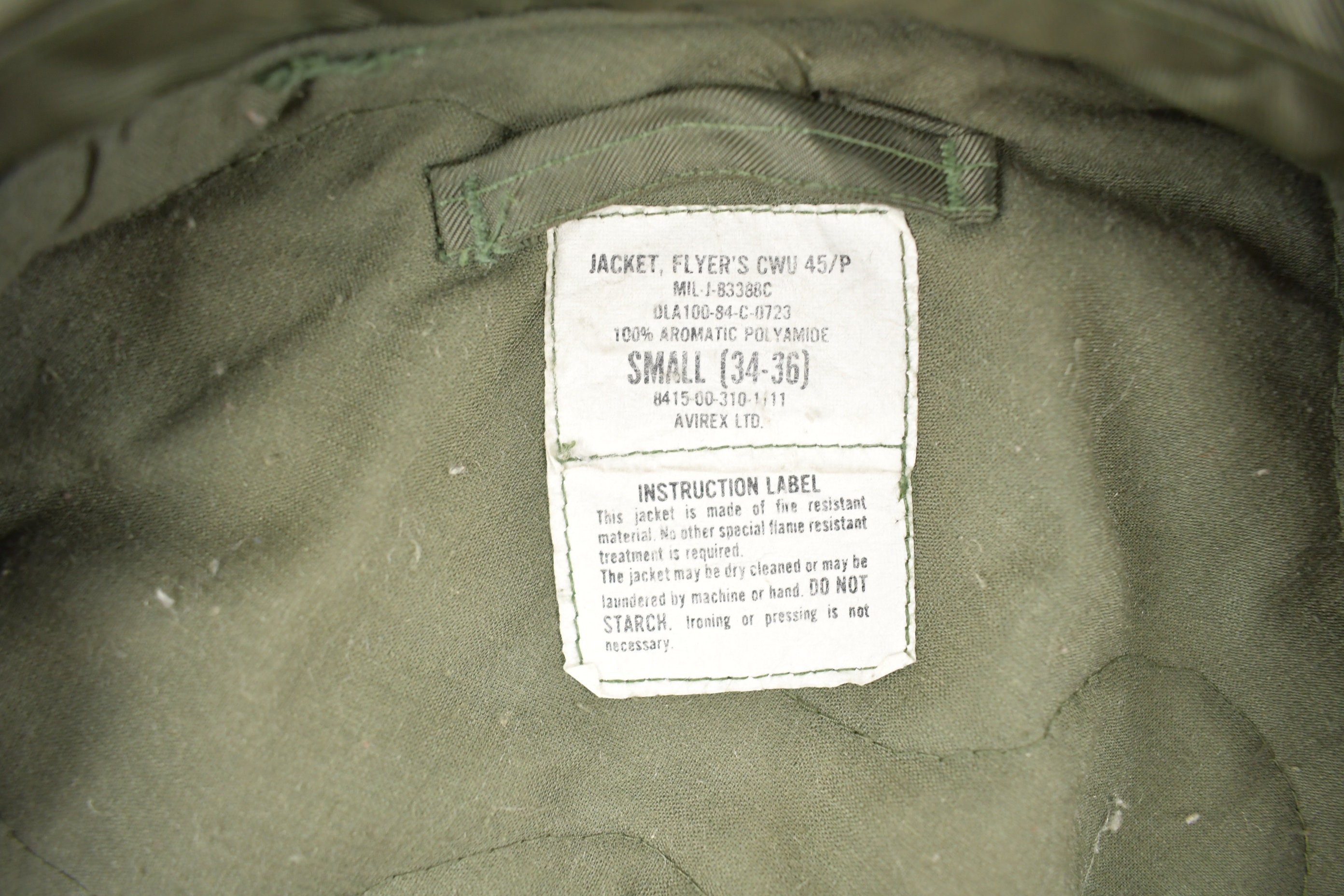 バズリクソンズ ウィリアムギブソン CWU-45P SMALL（80年代