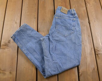 Vintage 1990's Lee Blue Jeans 28 x 26 / Made in USA / American Vintage / Rare Vintage / Streetwear Fashion / Vintage Pants