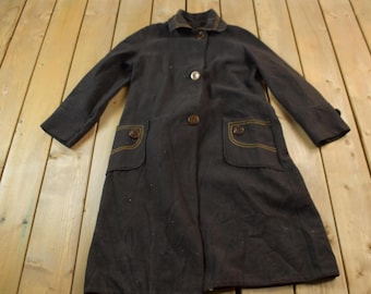 ジャケット・アウター 90s HILTON wool/cashmere long coat Vintage 1980s Classic Mens Overcoat Grey Crombie Wool Claude