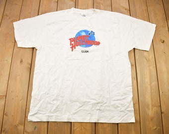 Vintage 1991 Planet Hollywood Guam Souvenir T Shirt / Streetwear / Vacation Tee / Travel T Shirt / Guam T Shirt