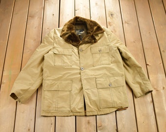 Vintage 1980s Montgomery Ward Fur Coat / Winter Outerwear / Streetwear / Full Length / True Vintage/ Fur Lined/ Fur Collar