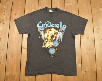 Vintage 1988 Cinderlla Long Cold Winter Tour Band T-shirt / Band Tee / Single Stitch / Made in USA / Music Promo / Premium Vintage