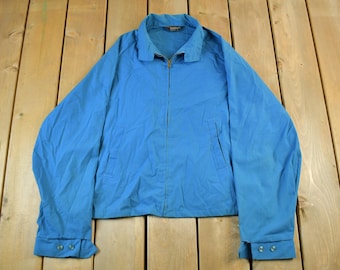 Vintage 1970s JC Penney Penn Prest Zip Up Harrington Jacket Men's XL / Scoville Zipper / 70s True Vintage / Light Jacket /