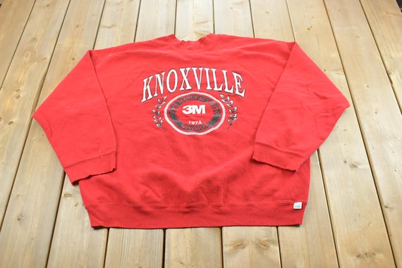 Vintage 1990s Discus Athletic Knoxville 3M Tape Promotional Souvenir Crewneck Sweatshirt Men's 2XL / Made in USA / 90s Streetwear