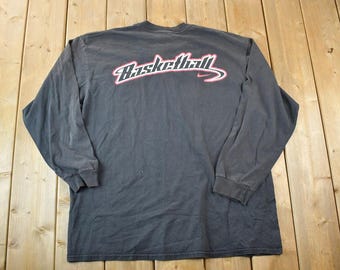 Vintage 1990s Nike Basketball Mini Swoosh Crewneck Sweatshirt / 90s Nike / 90s Crewneck / Streetwear