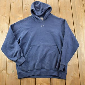 Vintage 1990s Nike Embroidered Mini Swoosh Hoodie Sweatshirt / Vintage Nike / Sportswear / Streetwear / Athleisure
