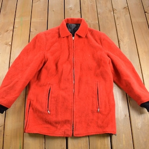 Vintage 1950s Red Wool Jacket / True Vintage / Streetwear / Hunting Jacket / 1960s Vintage Jacket /