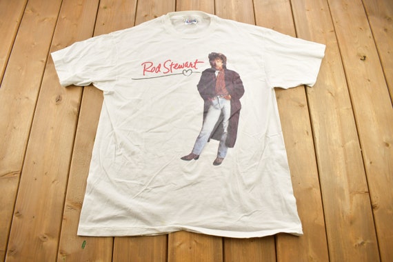 Vintage 1992 Rod Stewart Vagabond Heart Tour Band T-shirt / Band 