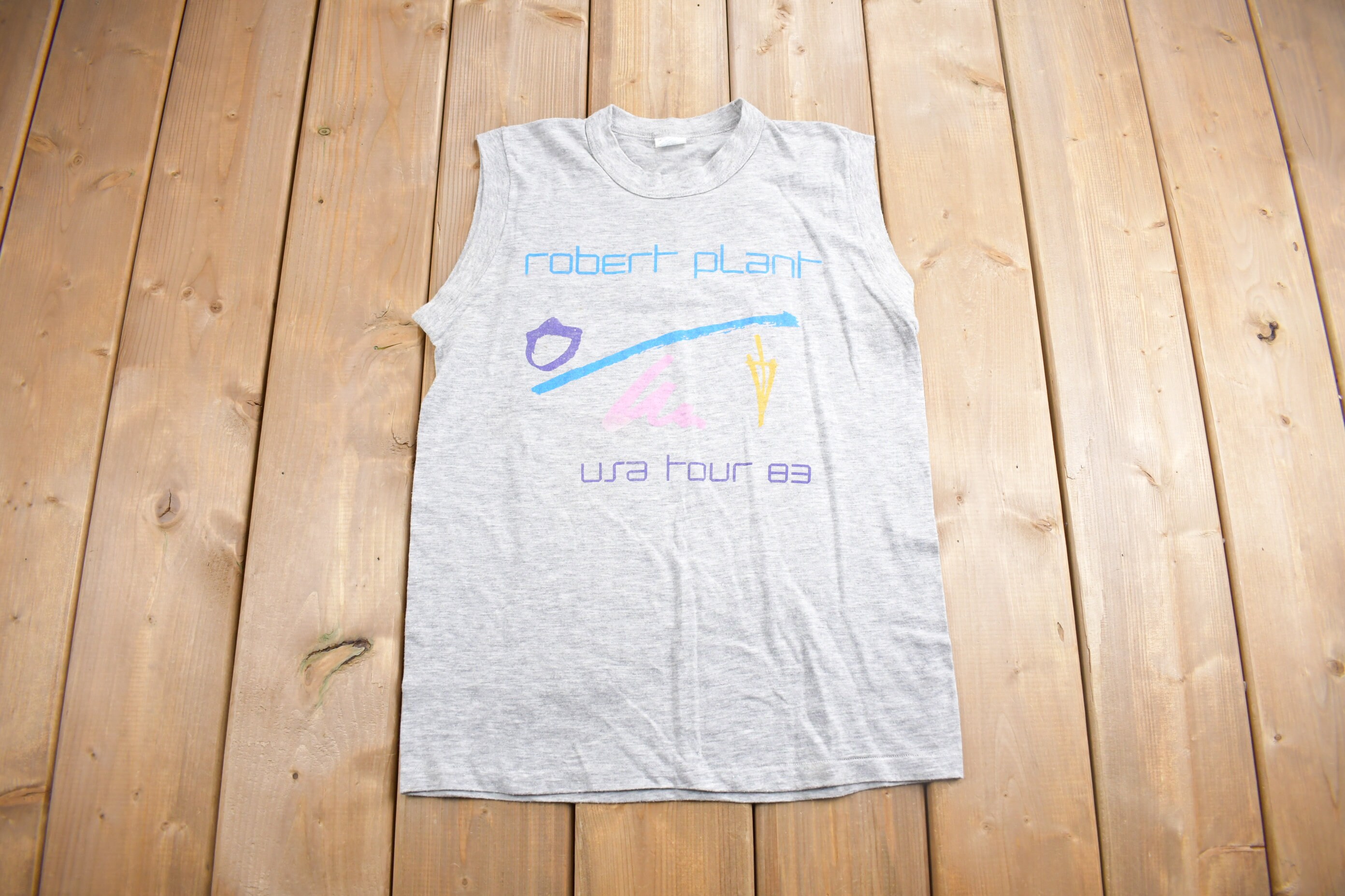 Vintage 1983 Robert Plant The Principle Of Moments Tour T-shirt / Band Tee / Single Stitch / Made in USA