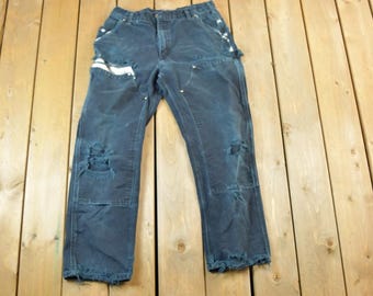 Vintage 90s Denim Jeans Carhartt / Carpenter Trousers / Streetwear