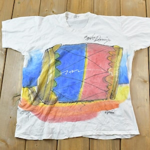 Vintage 1980s Caiman Graphic Drum T-Shirt / Vintage T Shirt / Streetwear / Graphic Tee / Single Stitch / Made In USA / 80s T shirt