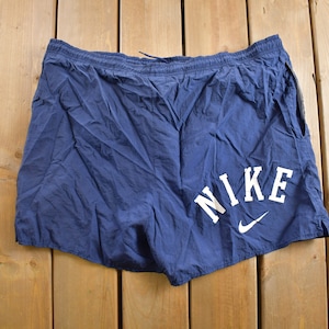 Vintage jaren 90 Nike zwembroek maat XL / blauw badpak / Nike zwemshorts / American Vintage / Streetwear