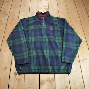 Vintage 1990s Tommy Hilfiger Plaid Fleece Sweater