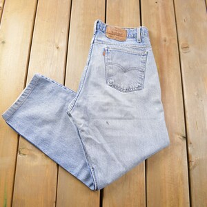 Vintage 1990s Levi&#39;s 505 Orange Tab Denim Jeans Size 36 x 27 / Vintage Denim / Streetwear / Jeans / Vintage Levi&#39;s / Distressed