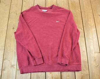 Vintage 1990s Nike Embroidered Mini Swoosh Crewneck Sweatshirt / 90s Nike / 90s Crewneck / Streetwear