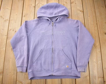 Vintage 1990s Carhartt For Women Zip Up Hoodie / Vintage Workwear / Vintage Carhartt