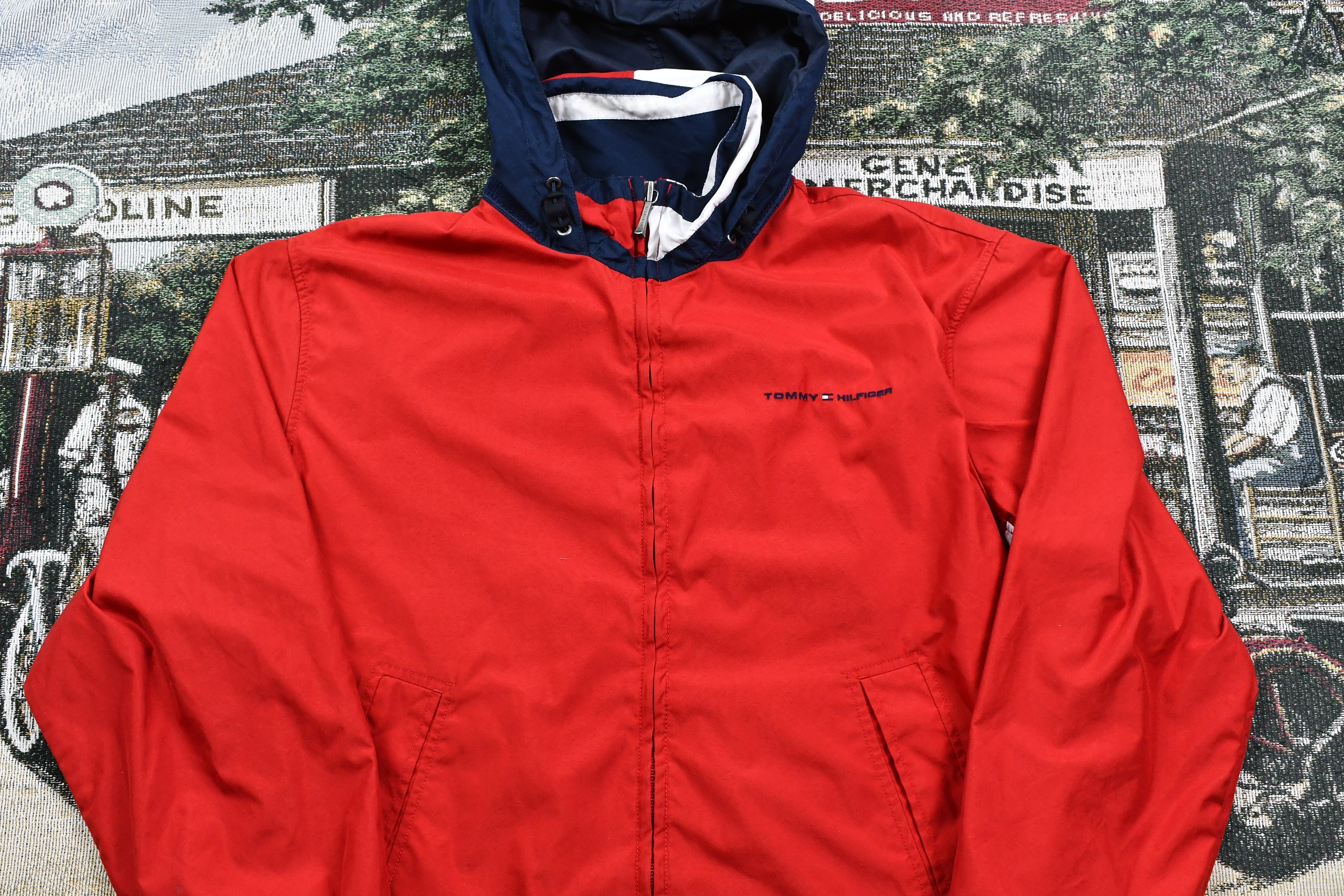 Vintage 1990s Tommy Hilfiger Full Zip Windbreaker / Vintage Tommy 