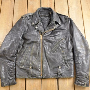 Vintage 1970s Harley AMF Leather Biker Jacket / Motorcycle Jacket / Leather Coat / Vintage Biker Jacket / Heavy Weight /