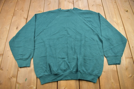 Vintage 1990s Blank Basic Simple Style Crewneck S… - image 2