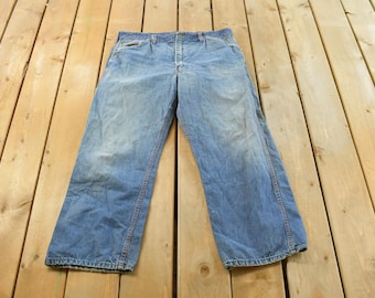 Vintage 1970-tals Paul Bunyan raka denimblå jeans herr 32 x 27,5 / 70-tals amerikansk vintage / äkta vintage / vintagebyxor