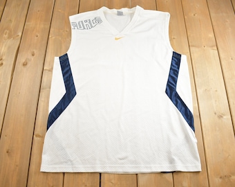 Vintage 2000s Nike Force Embroidered Mesh Basketball Jersey