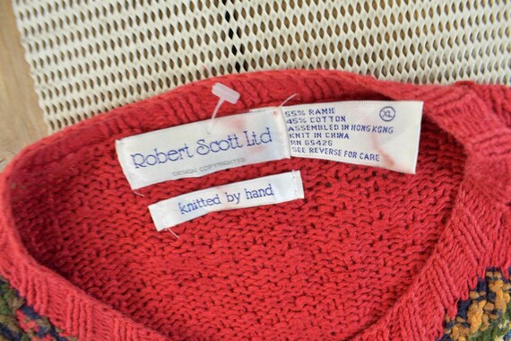 Vintage 1990s Robert Scott Patchwork Embroidered … - image 4