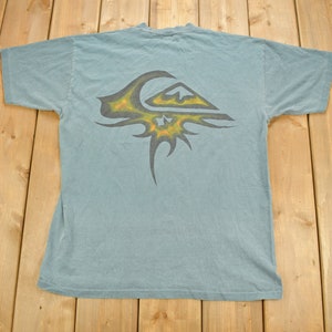 Vintage 1990s Quiksilver Graphic T Shirt / Vintage Skate Tee / Streetwear / Graphic Tee / Single Stitch / Made In USA