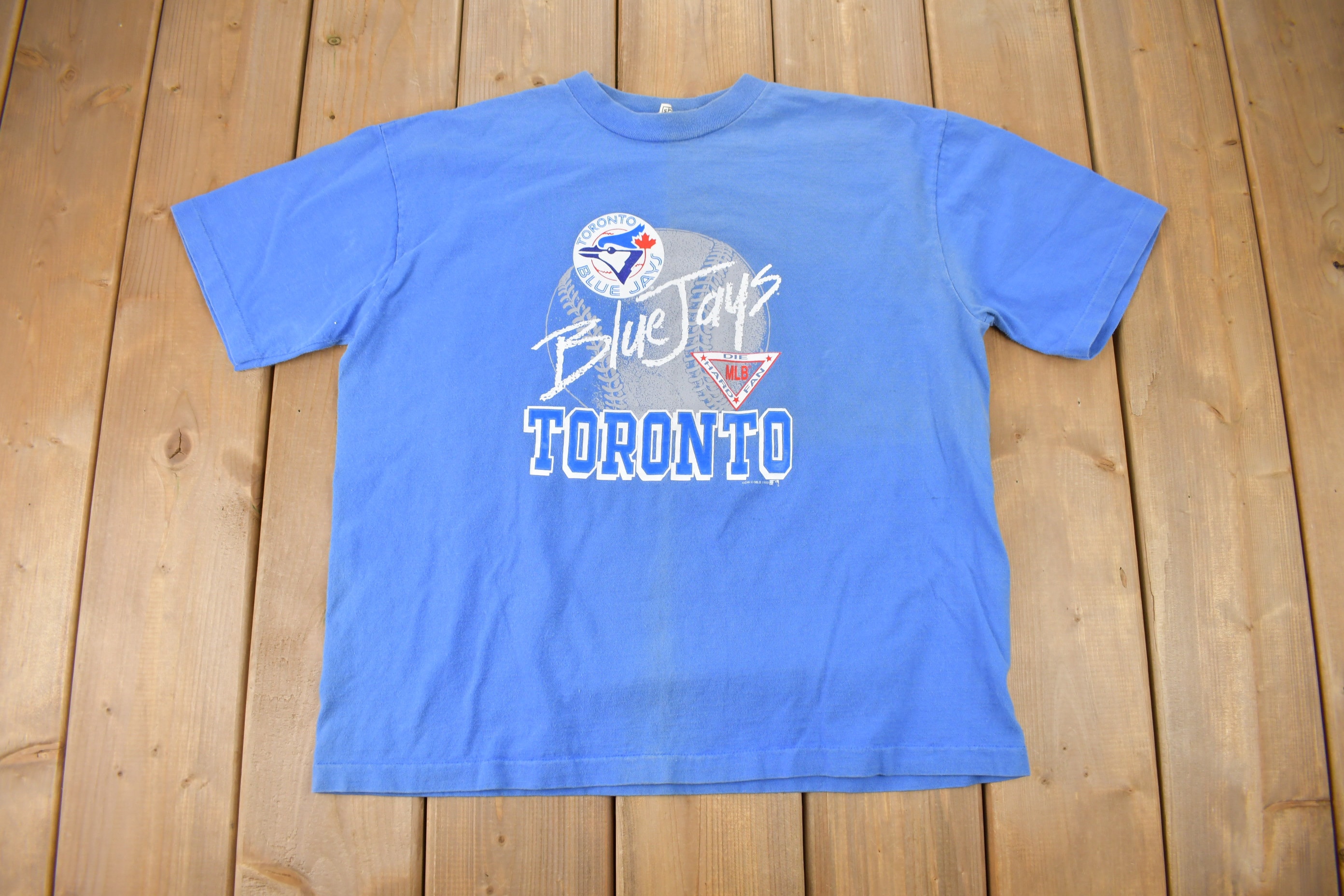 Vintage 1990 Toronto Blue Jays MLB T Shirt / Made in Canada / 90s 