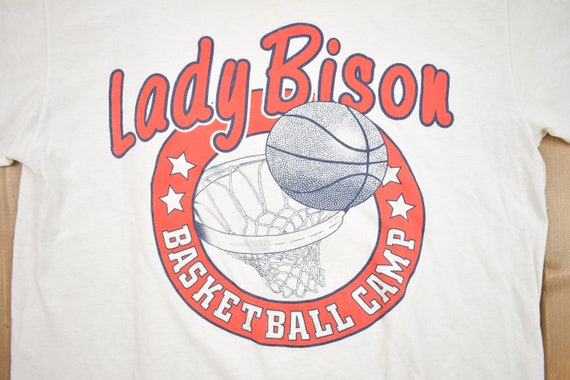 Vintage 1990s Lady Bison Basketball Camp T-Shirt … - image 3