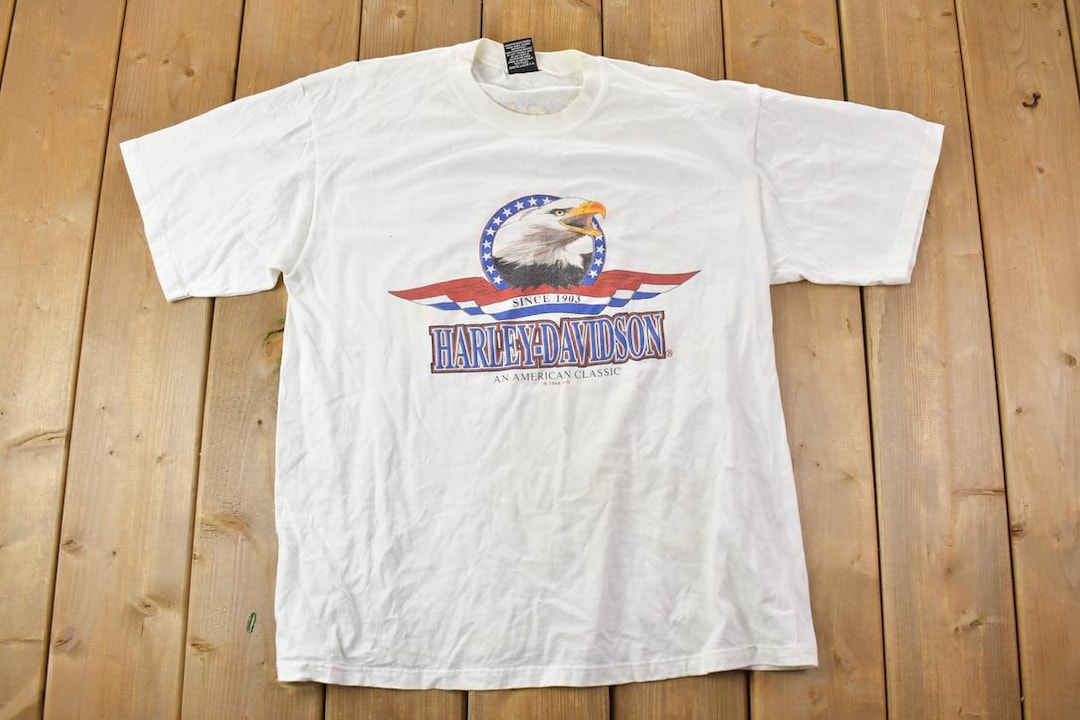 Vintage 1990s Harley Davidson American Classic Graphic T-shirt
